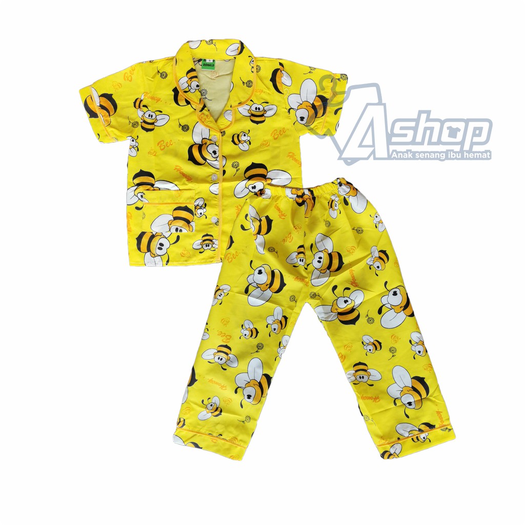 Baju Tidur Piyama Motif Lebah 1-5 Thun