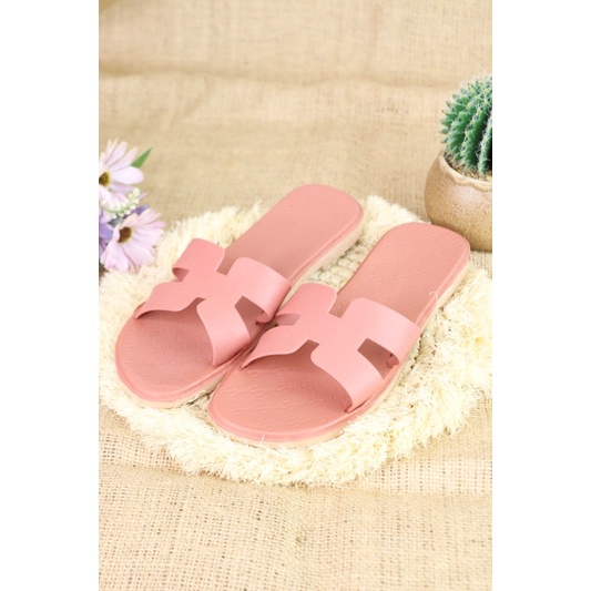( BALANC* ) Sandal BOLONI slop cewek H kekinian-Dusty