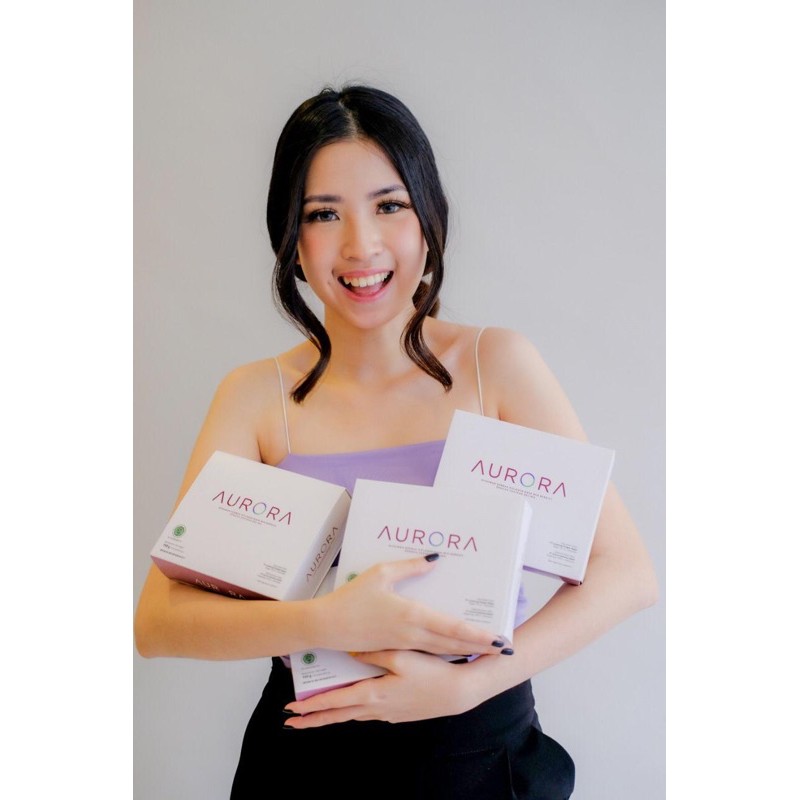 COLLAGEN PREMIUM DARI SAFFRON &  L-GLUTHATIONE - AURORA COLLAGEN  (5 SACHET)