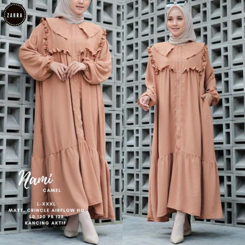 GAMIS BAHAN CRINKLE SIZE JUMBO LD 120 BUSUI FRIENDLY NAMI MAXY