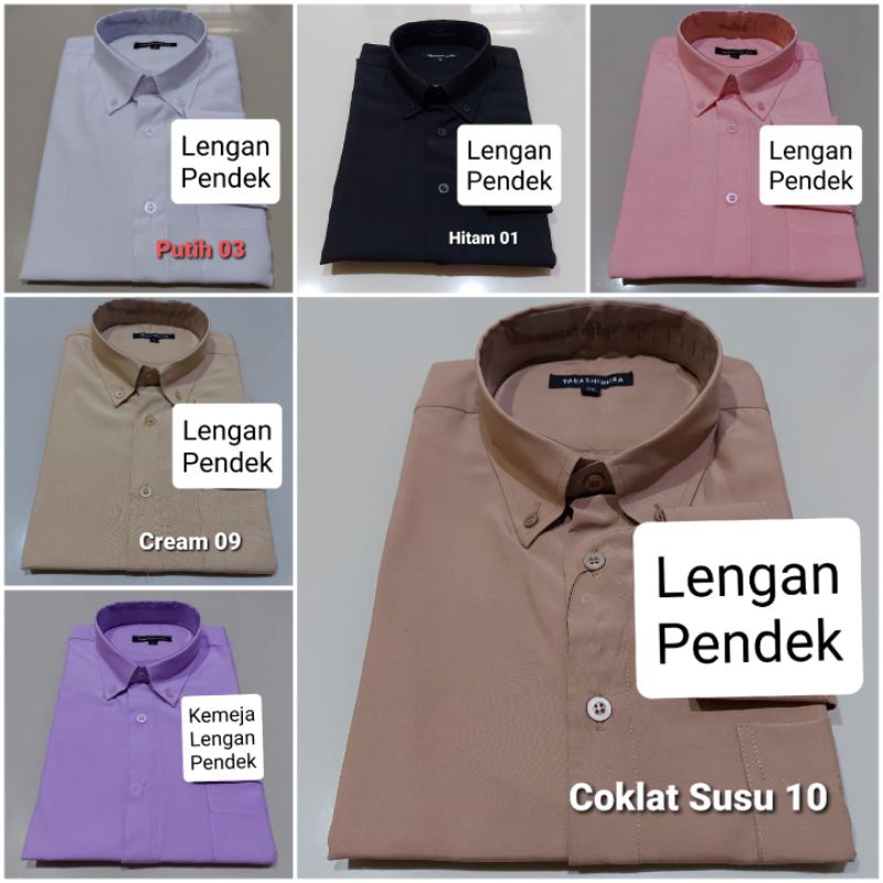 Kemeja Polos Lengan Pendek M L XL XXL XXXL 2XL 3XL - Kemeja Pendek Polos