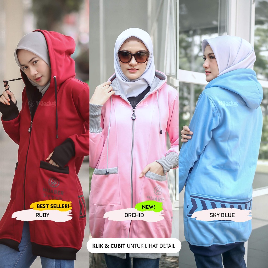 ⭐️BEST SELLER⭐️ Jaket Wanita Muslimah Hijaber - Hijacket Yukata Hijaket Panjang Syari Hijab Original