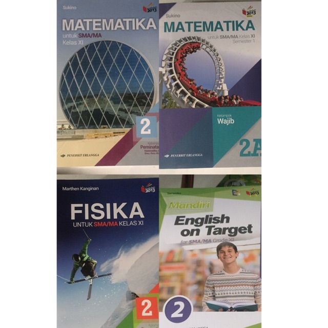 Jual Buku 2 Sma Erlangga Matematika Ipa Peminatan Matematika 2a Fisika Mandiri English On Target Indonesia Shopee Indonesia