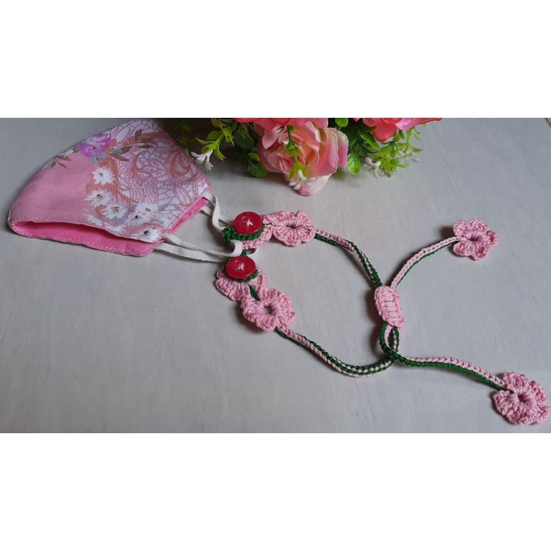 konektor masker rajut 2in1 anak