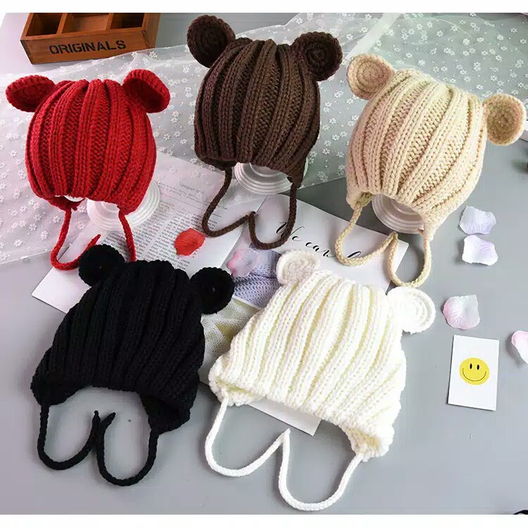 Topi Kupluk Rajut Wol Korea Baby Fashion Import