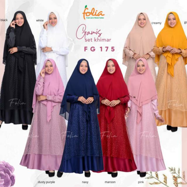 GAMIS SET KHIMAR FG 175 BY FOLIA ORI