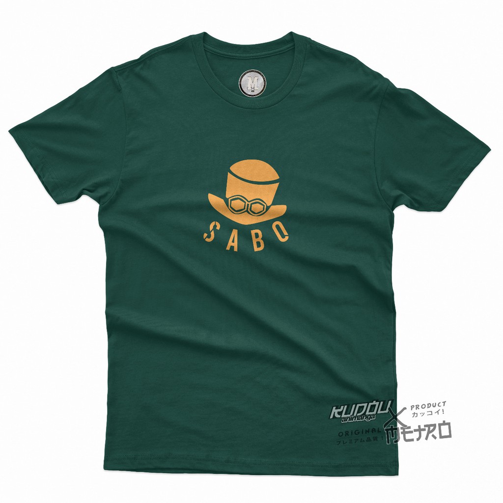 Tshirt Sabo Hat One Piece Forest Green Anime Manga