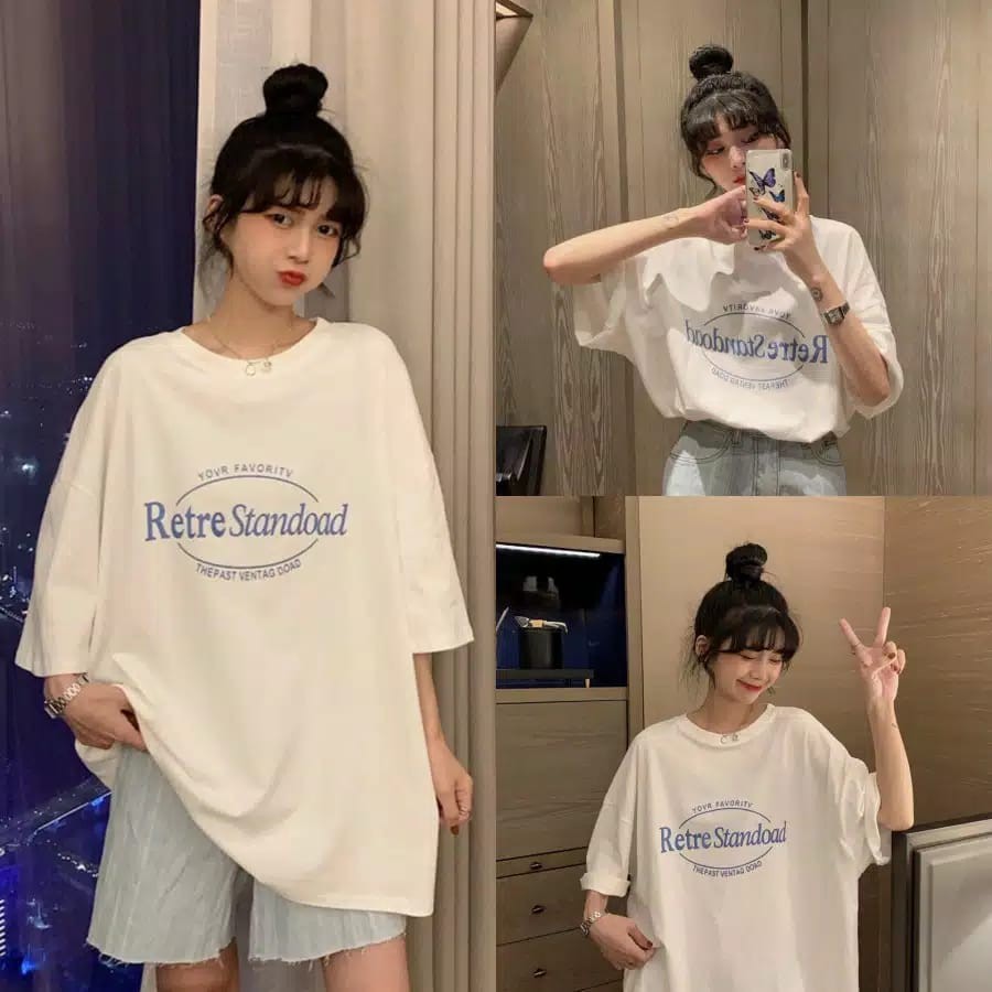 KAOS WANITA RETRE STANDOAD KOREA