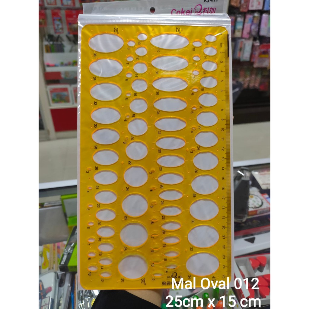 

penggaris mal oval cokai kj 012 besar