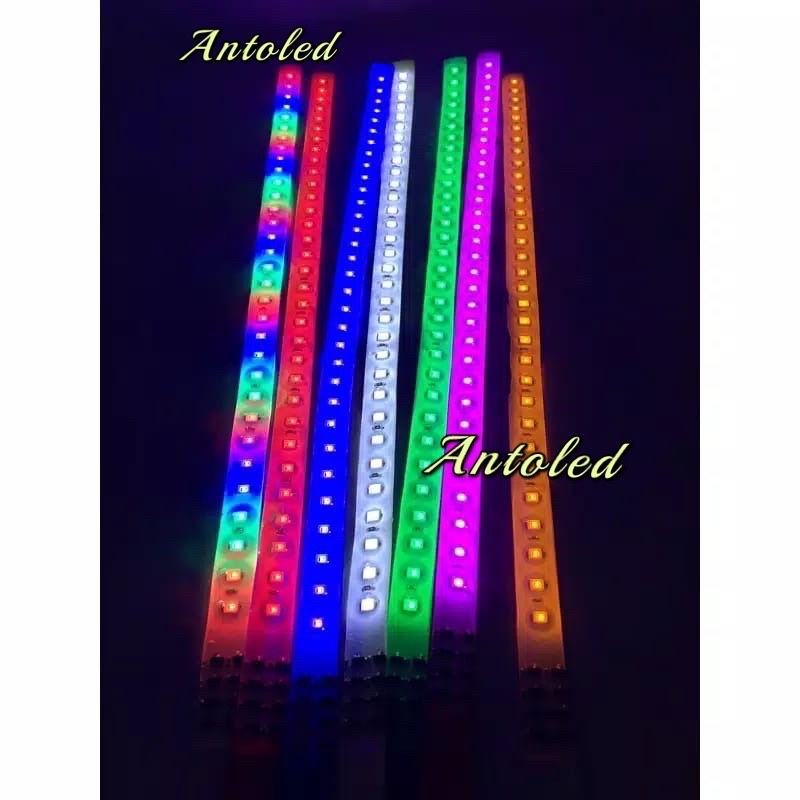 LAMPU LED STRIP FLEXIBLE FLEKSIBEL 32LED 30CM RUNNING 12VOLT 24VOLT MOTOR MOBIL LED