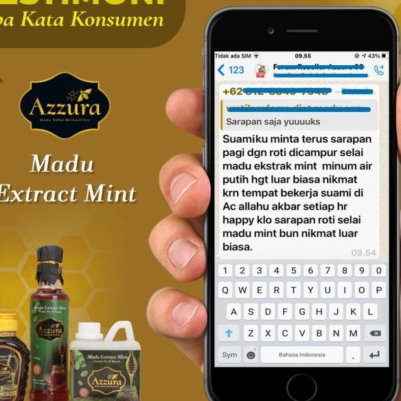 

MADU AZZURA MADU EXTACK MINT FLU BATUK DAN PERNAPASAN 500GR