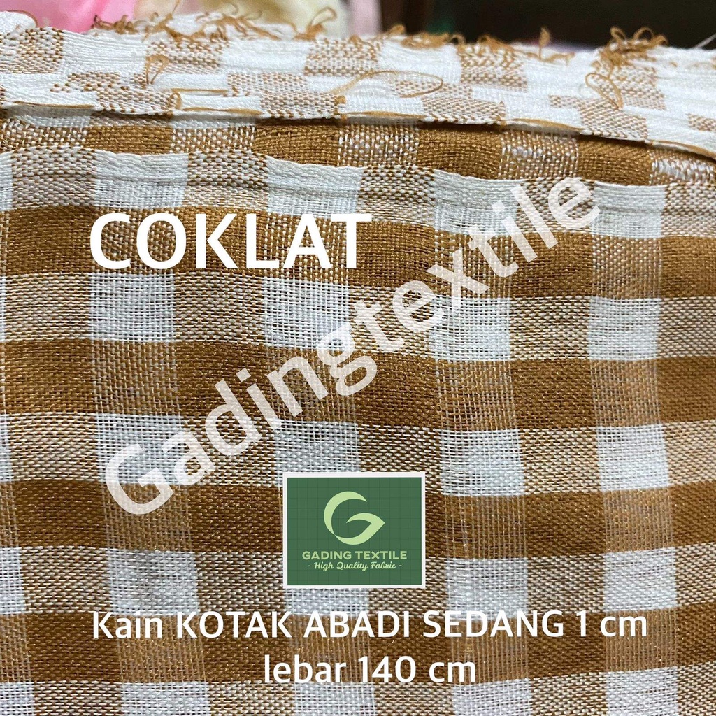 ( per 1 roll ) Kain motif kotak kotak ABADI sedang cele 1 cm rollan lebar 140 cm bahan alas taplak meja makan prakarya sekolah dekor dekorasi ruang ruangan craft kerajinan tangan schrunchie schruncie ikat rambut bando aksesoris fashion tutup galon