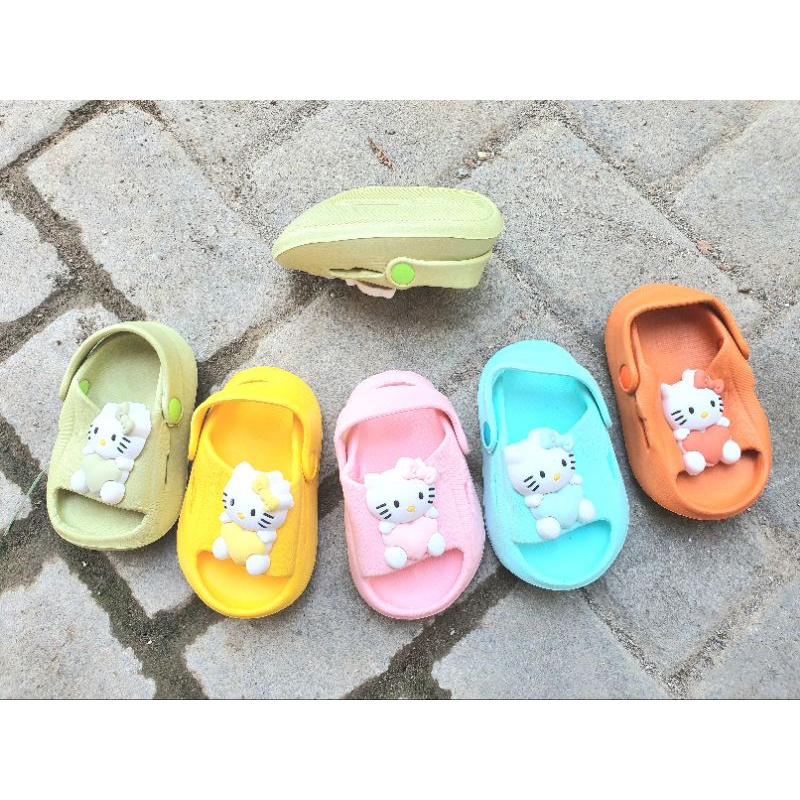 SANDAL ANAK BAYI CEWE PEREMPUAN SLOP IMPORT EVA EMPUK LENTUR LUCU MOTIF KELINCI LDG 2005