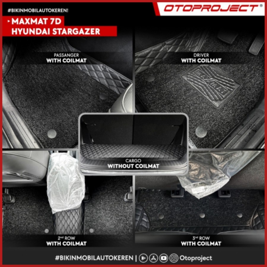 Karpet Lantai Mobil Hyundai Stargaser 7D + Coil Mate Otoproject