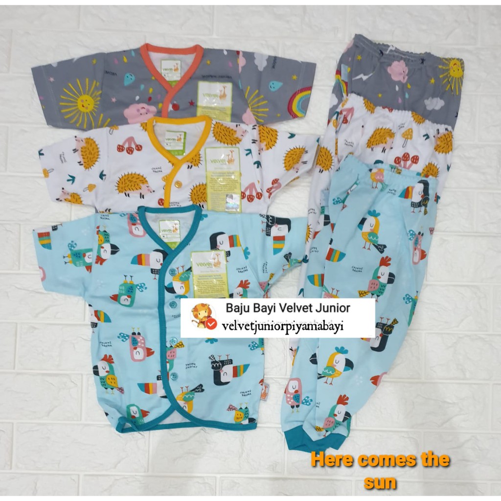 Velvet Junior Baju Pendek Celana Panjang (3 Setelan)1