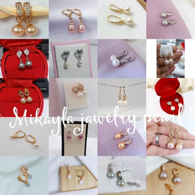 Anting MUTIARA MURAH(asli jenis air tawar) BERSERTIFIKAT|Anting mutiara asli|Anting mutiara lombok|A