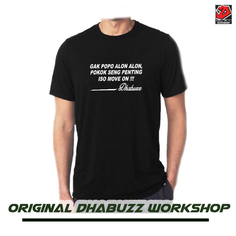 KAOS DISTRO HITAM PRIA LENGAN PENDEK BAHAN KATUN TERBARU ORIGINAL DHABUZZ C1