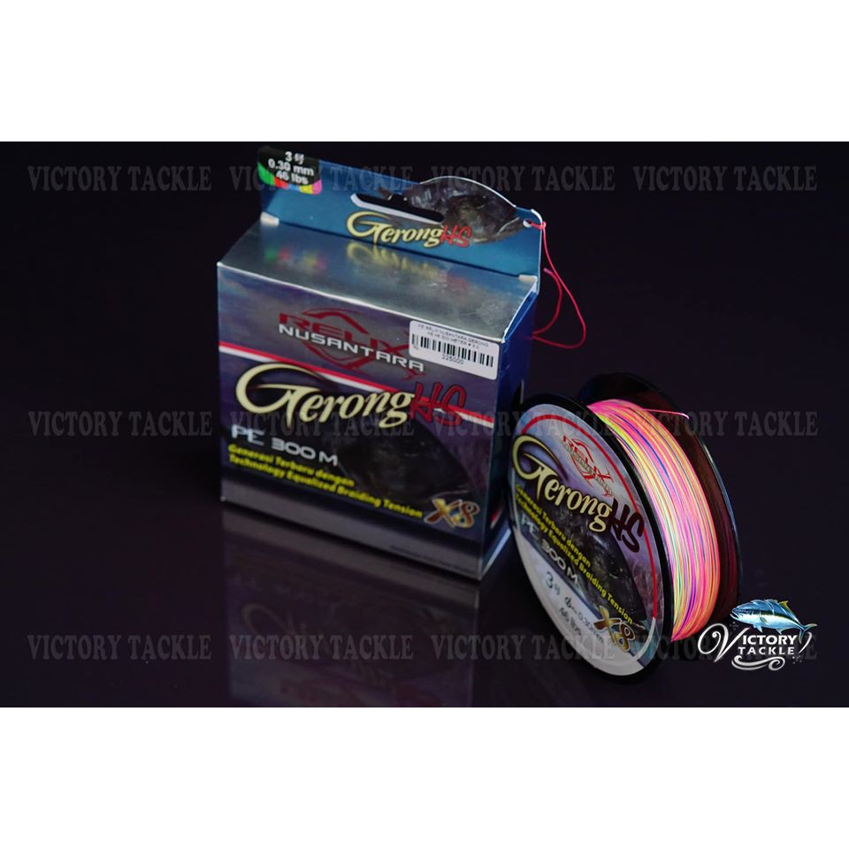 RELIX NUSANTARA GERONG HS X8 MULTICOLOR 300 METER EXTRA FLUOROCARBON SAMAR | SENAR PANCING | BENANG PE