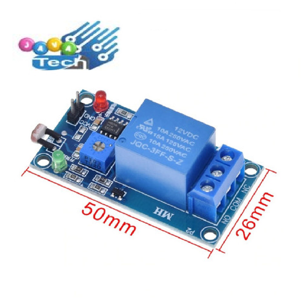 Modul Relay Cahaya Photoswitch Input DC 12V LDR Light Sensor