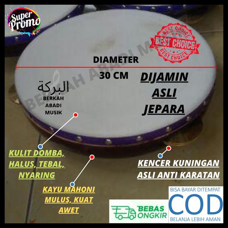 Hadroh Jepara Rebana Jepara 30Cm Terbangan Jepara Rebana Terbangan