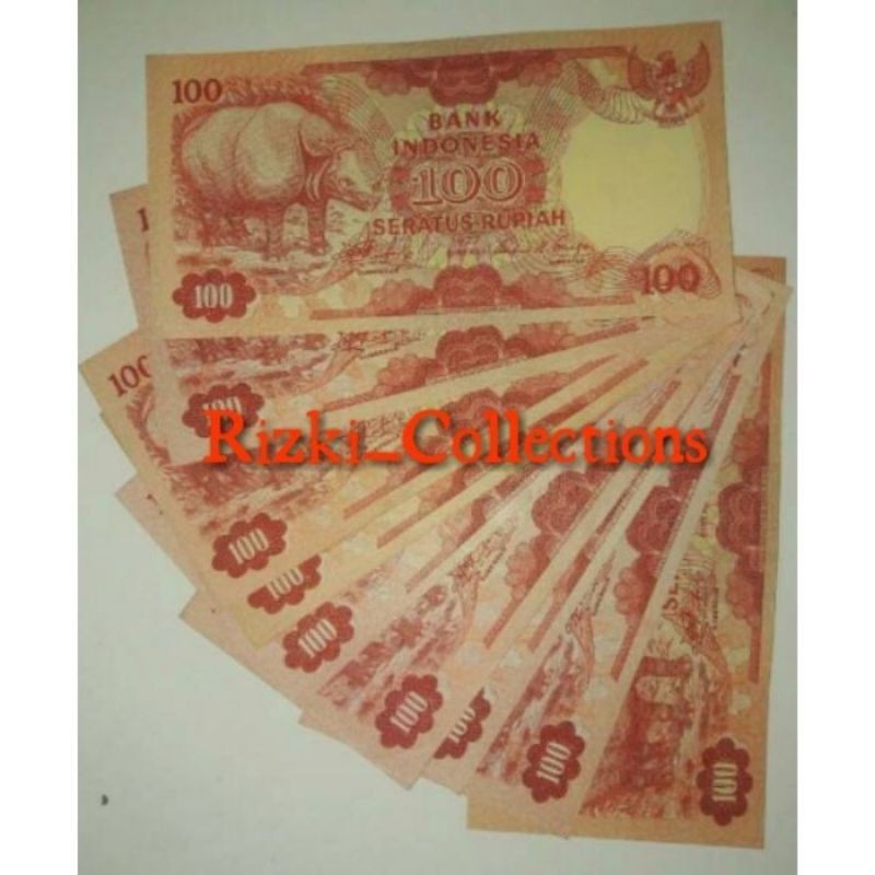 100 Rupiah Badak Thn 1977 Aunc