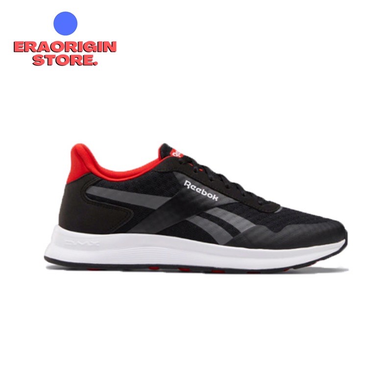 Sepatu Sneaker Pria Reebok Royal HR DMX Black Red Original