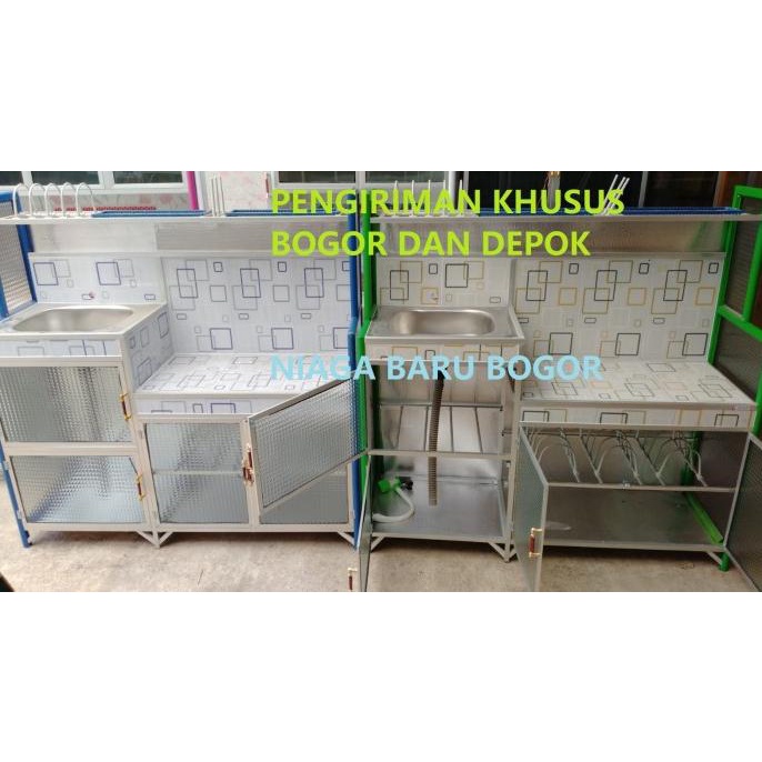 <<<<<] RAK CUCI PIRING WASTAFEL PLUS RAK KOMPOR TIANG WARNA BOGOR DAN DEPOK