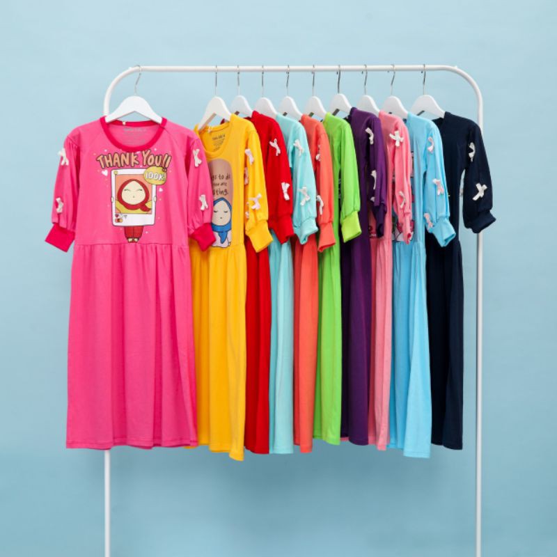 VOHARA Gamis Kaos Anak 5 - 12 Tahun by SHALU KIDS