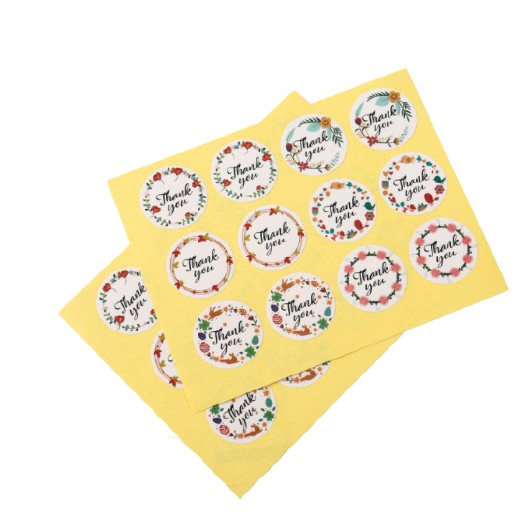 

Stiker Sticker Thank You Bulat Floral