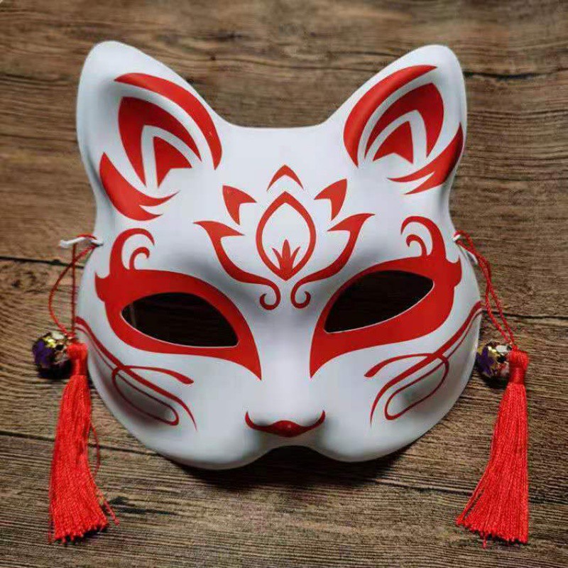 Topeng Kitsune Topeng Anime Topeng Rubah Demon Topeng Fox Kitsune Mask Cosplay Kitsune
