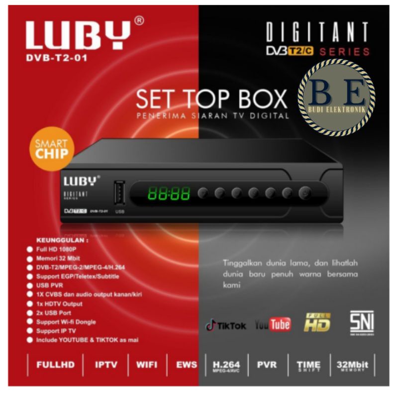 STB TV DIGITAL SET TOP BOX | STB DIGITAL LUBY 01 tabung berkualitas terbaik bergaransi android tv W6
