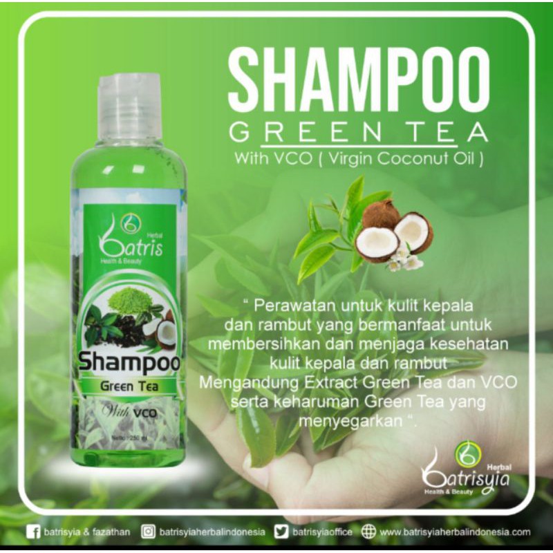 Shampoo Green Tea Batrisyia Herbal