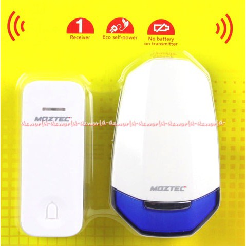 I-Klic Wireless Wireless Door Chime Bell Pintu Bel Tanpa Kabel Isi 1 Bel Pagar I-click Iklic I Klic Moztec Tanpa Batrai Baterai