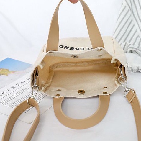 NAOMI - READY 6 WARNA 2 SIZE - Tote Bag Import Reyna Canvas Bag Weekend Tas Wanita Tas Anak casual Kanvas selempang Terbaru Fashion Bag Weekend Santai Pasar Keren Modern Simple Daily Harian Colourful Colour