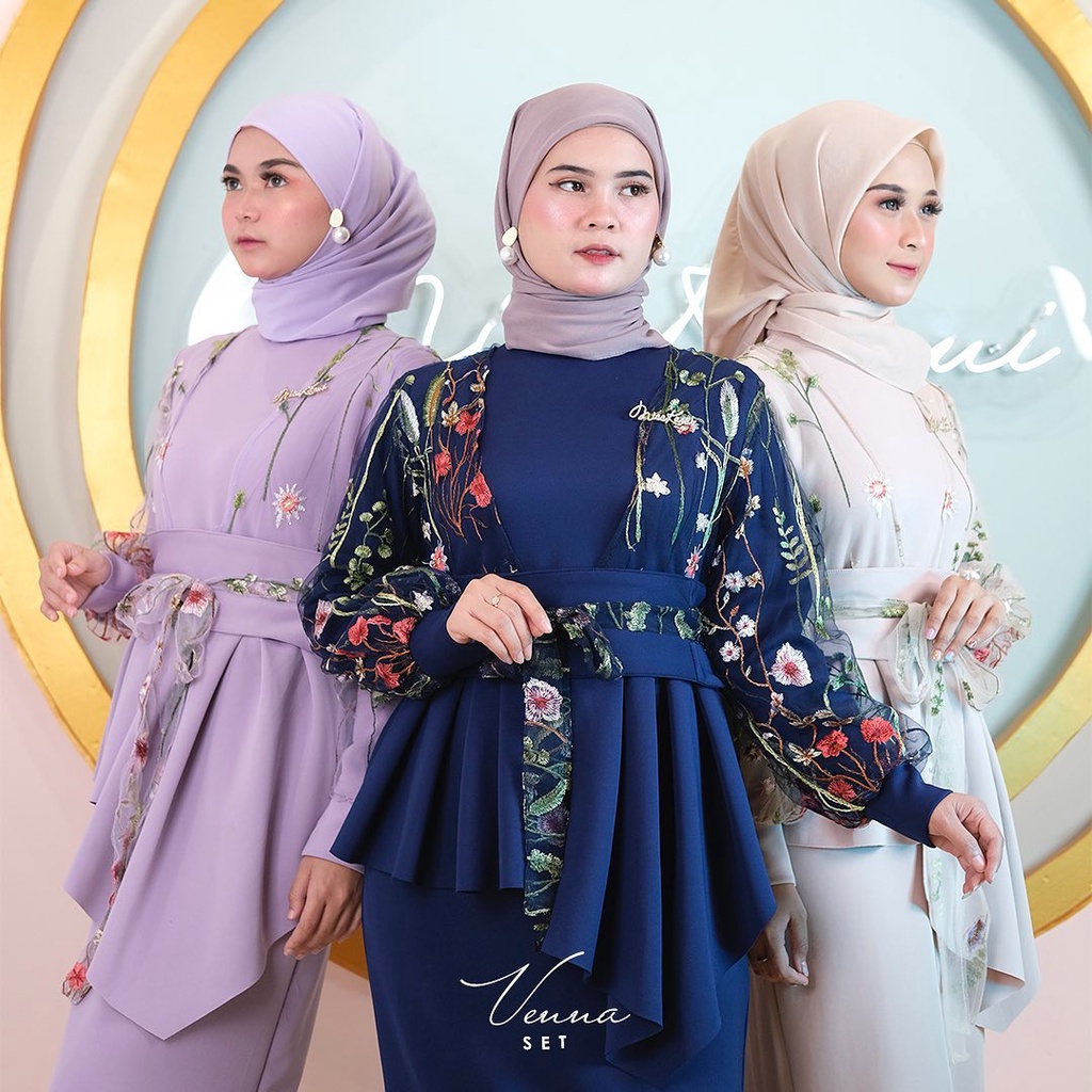 MK Dress VENNA setelan kondangan muslim panjang wanita