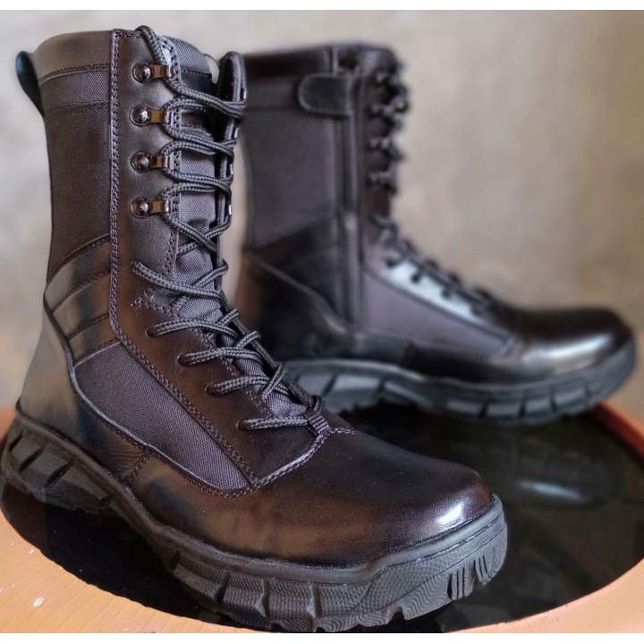 PROMO Sepatu PDL BOOT SAFETY Terbaru BOA Arboo PDL Jatah TNI POLRI Kulit SAPI Asli Ujung BESI Outdoo