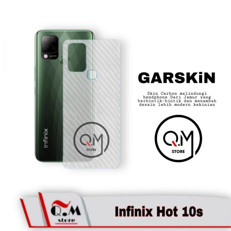 Garskin INFINIX HOT 11S NFC / HOT 11 / 11S /1 0S / Hot 11 PLAY / 10 PLAY Gasrkin Skin Carbon Anti Gores Belakang Back Cover