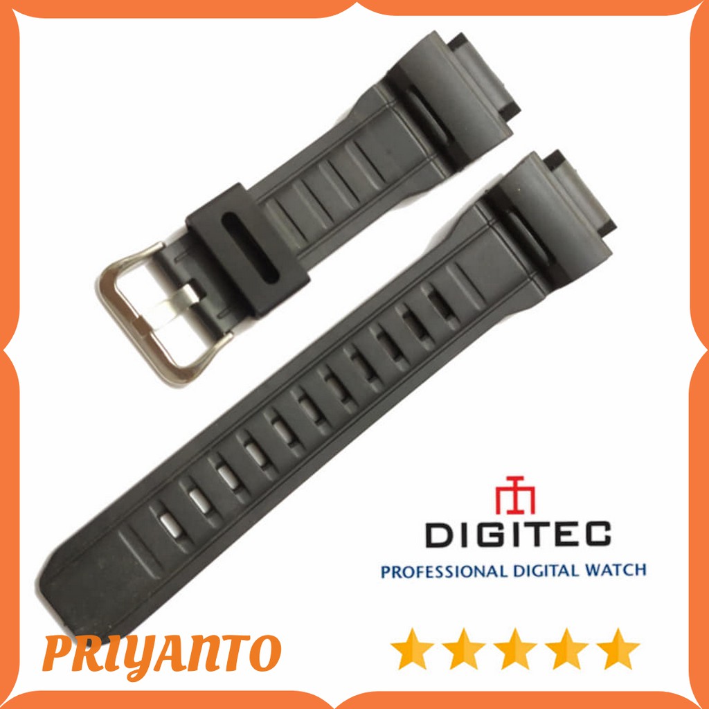 Strap Tali Jam Tangan Digitec DG-2028T DG 2028 Digitec 2028 Hitam