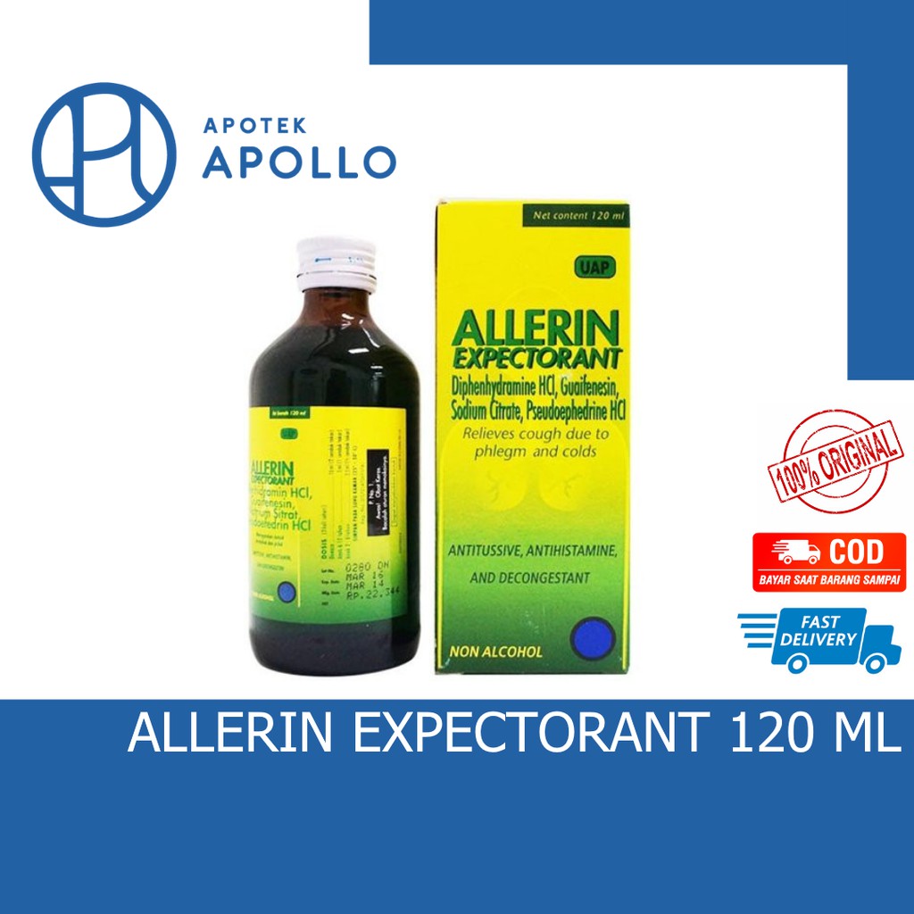 ALLERIN EXPECTORANT 120 ML ALERIN OBAT BATUK BERDAHAK FLU