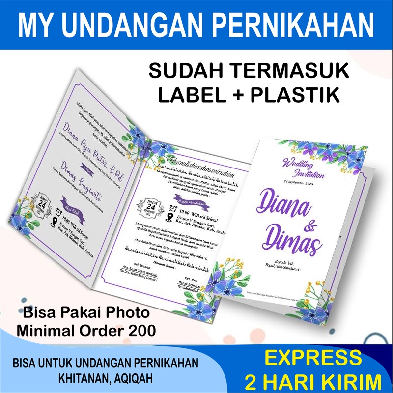 undangan nikah Murah undangan pernikahan foto