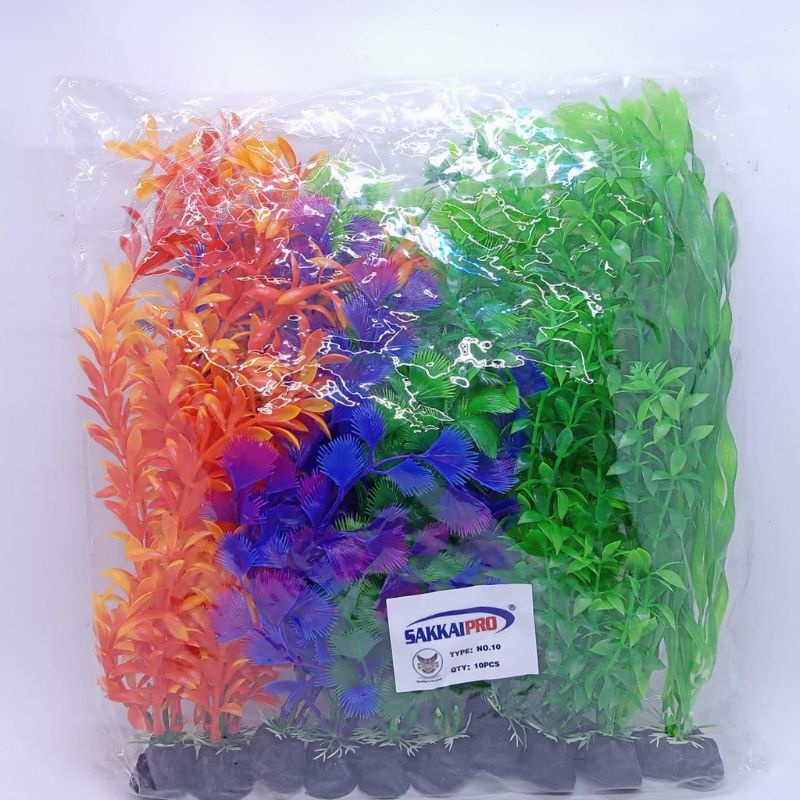 Tanaman Plastik Import sintetis 30cm Hiasan Dekorasi Aquarium Aquascape Bunga Plastik