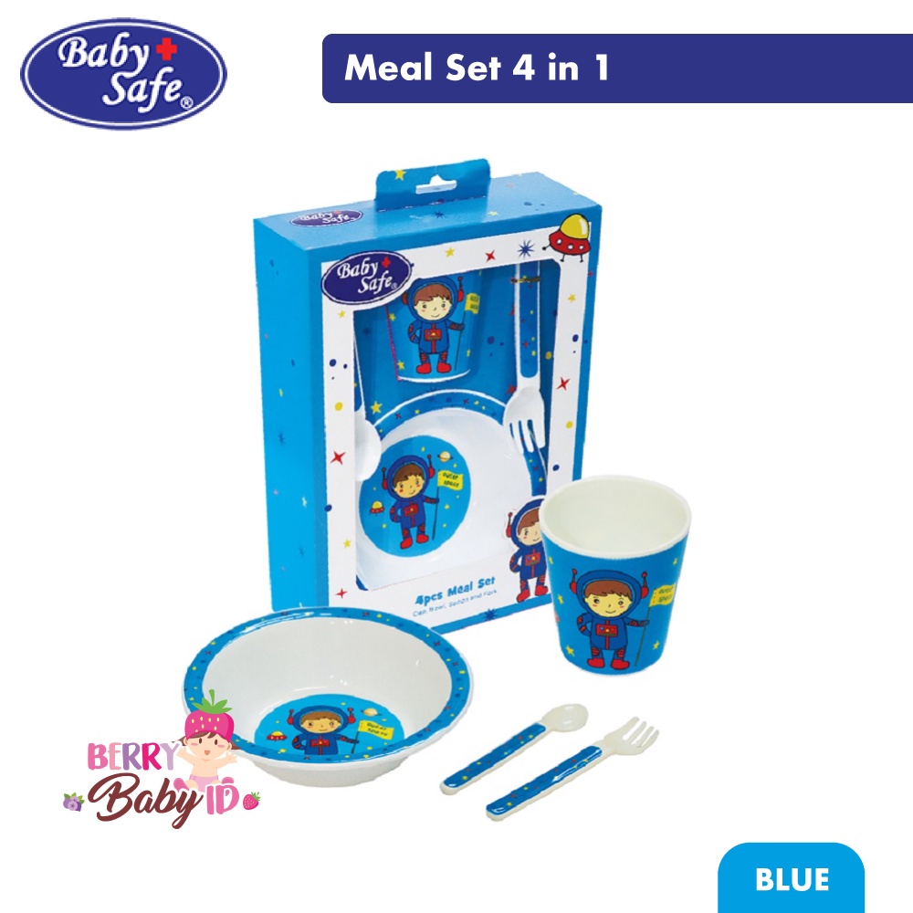 Baby Safe Meal Set 4-in-1 Paket Kado Perlengkapan Makan Bayi 6m+ Berry Mart