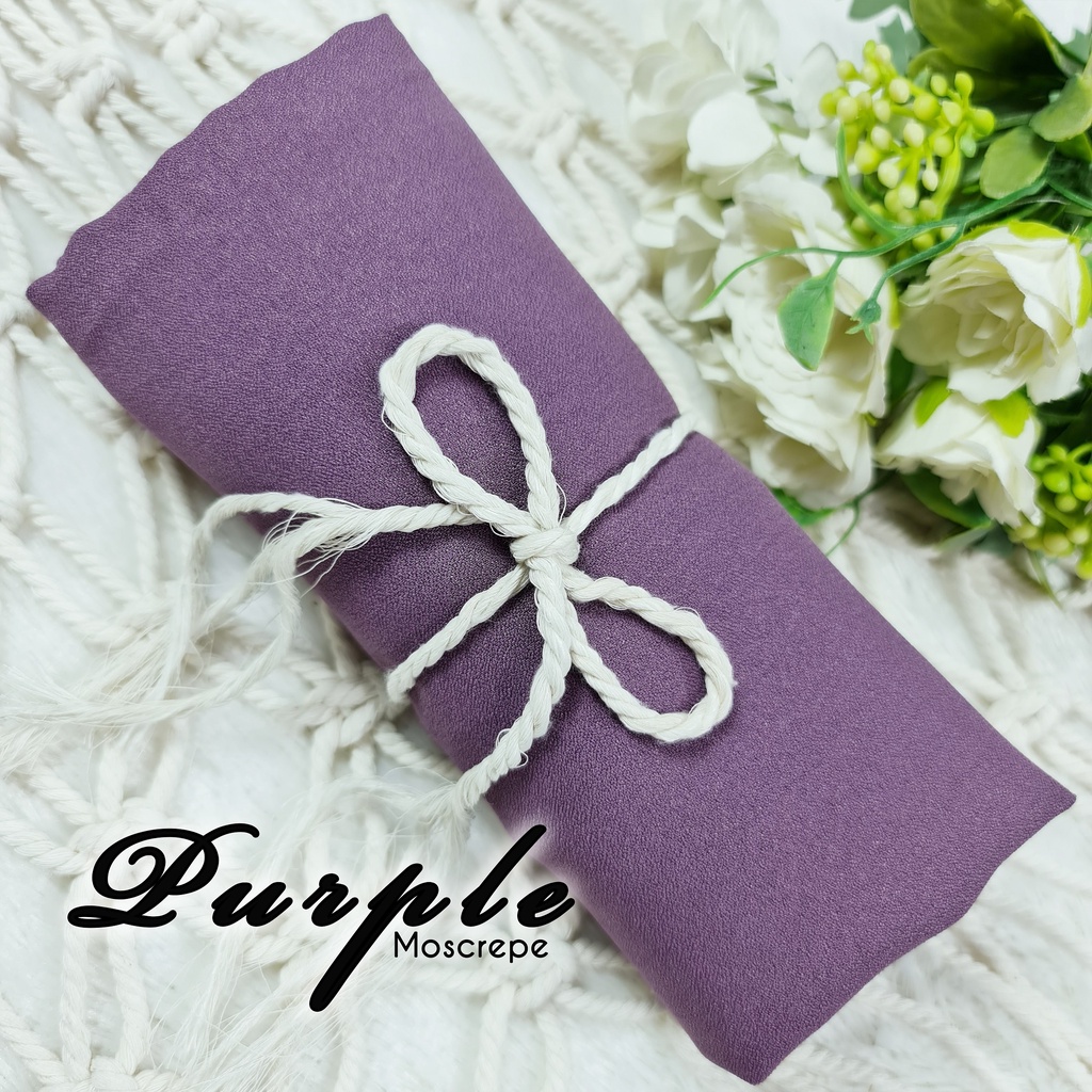 Jilbab instan khimar XL ped antem, belakang panjang segitiga hijab bergo,MOOSCREPE kerudung syar'i-KHIMAR XL PURPLE
