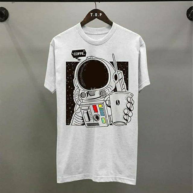 TOKO.BAJULARIS - KAOS ASTRONOD KOPI WARNA PUTIH DISTRO PREMIUM QUALLTY