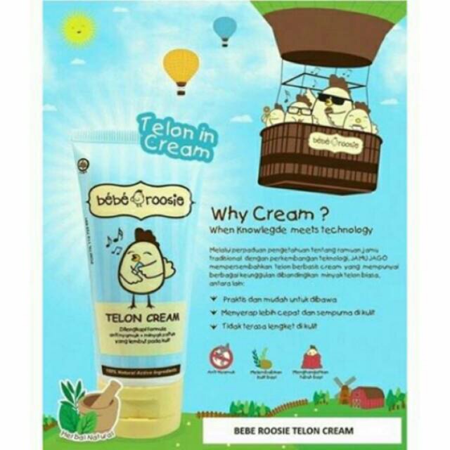 BEBE ROOSIE TELON CREAM by Jamu Jago (alternatif pengganti minyak telon) ASLI ORI 100%