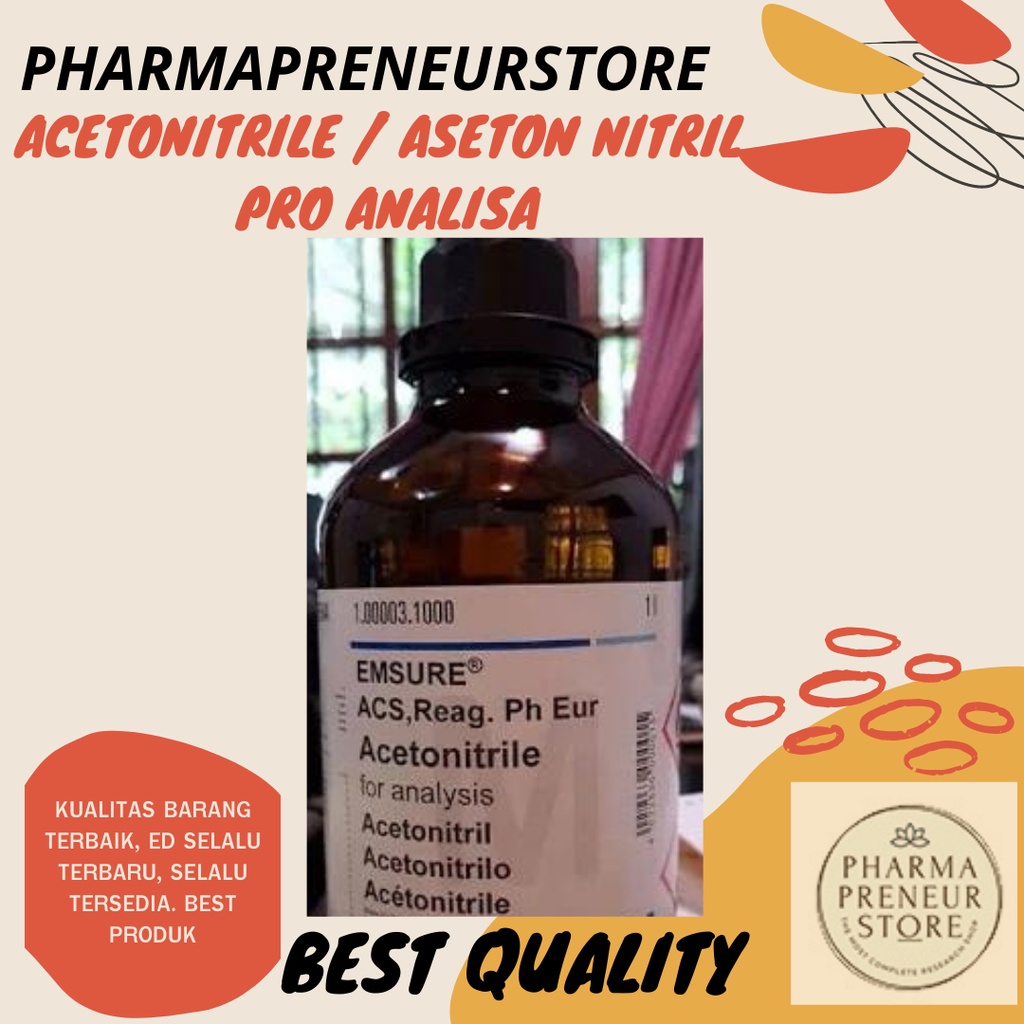 Acetonitrile / Asetonitril Pro Analisa Per ML Best Quality