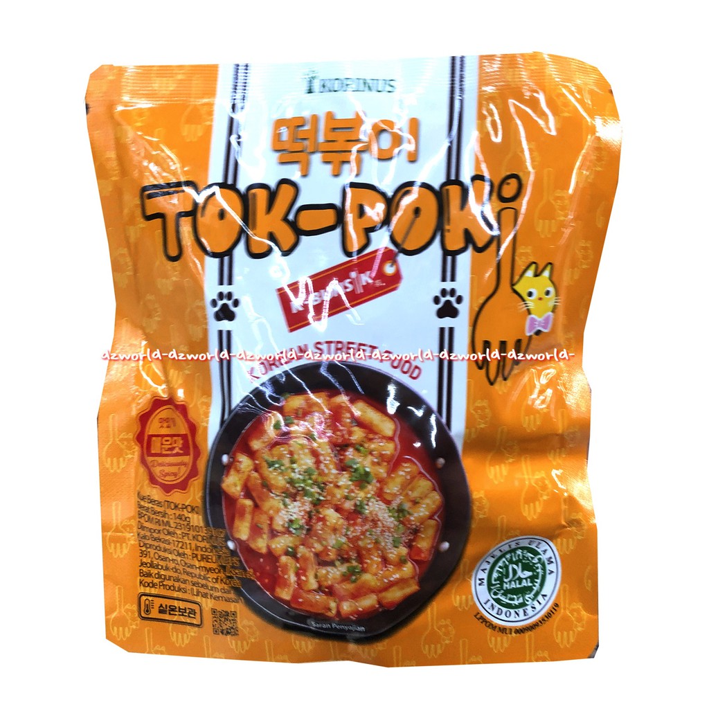 Tok-Poki Instan 140gr Korean Street Food Makanan Tok Poki Korea Tokpoki Toppoki Top poki Instan Korean Rice Cake Korinus Hallal