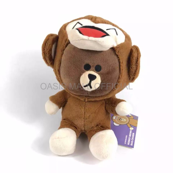 BONEKA RAJUT BONEKA JUMBO BONEKA LINE JUNGLE MONKEY MONYET BROWN Murah