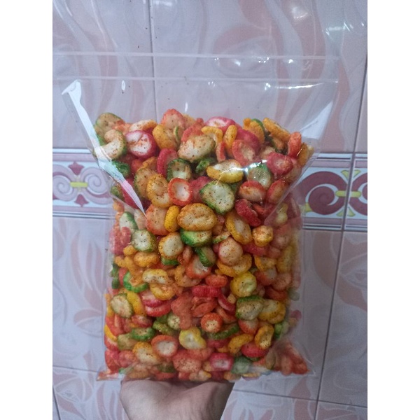 

kerupuk kancing pedas/snack kiloan/snack pedas/snack murah