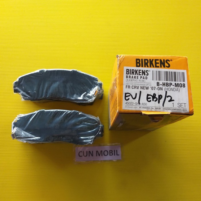 Brake pad Birkens Honda CRV New 07-on depan HBP M08 SUNMOBIL